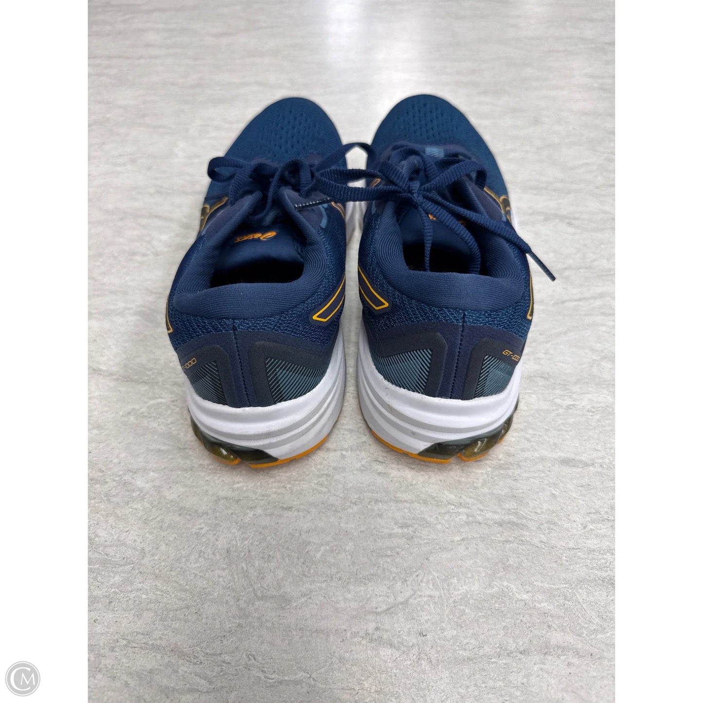 Shoes Athletic By Asics In Blue & Yellow, Size: 8