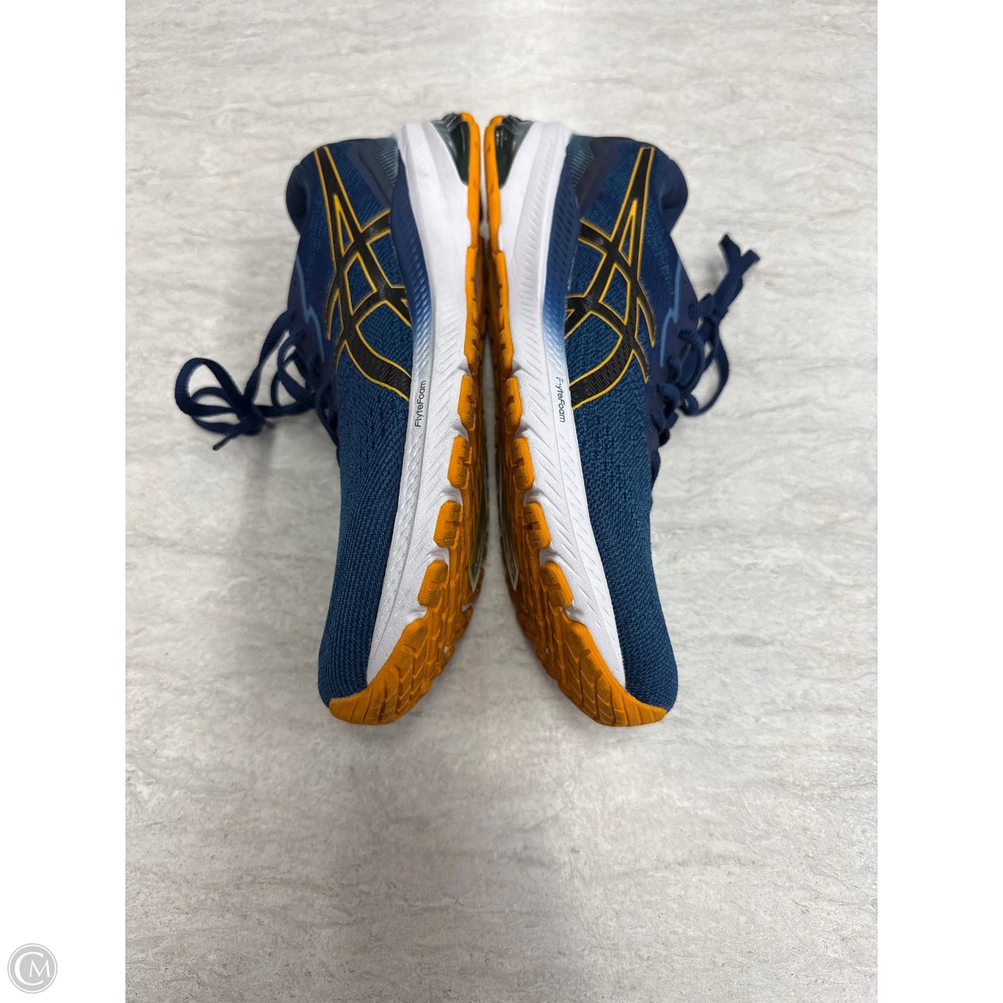 Shoes Athletic By Asics In Blue & Yellow, Size: 8