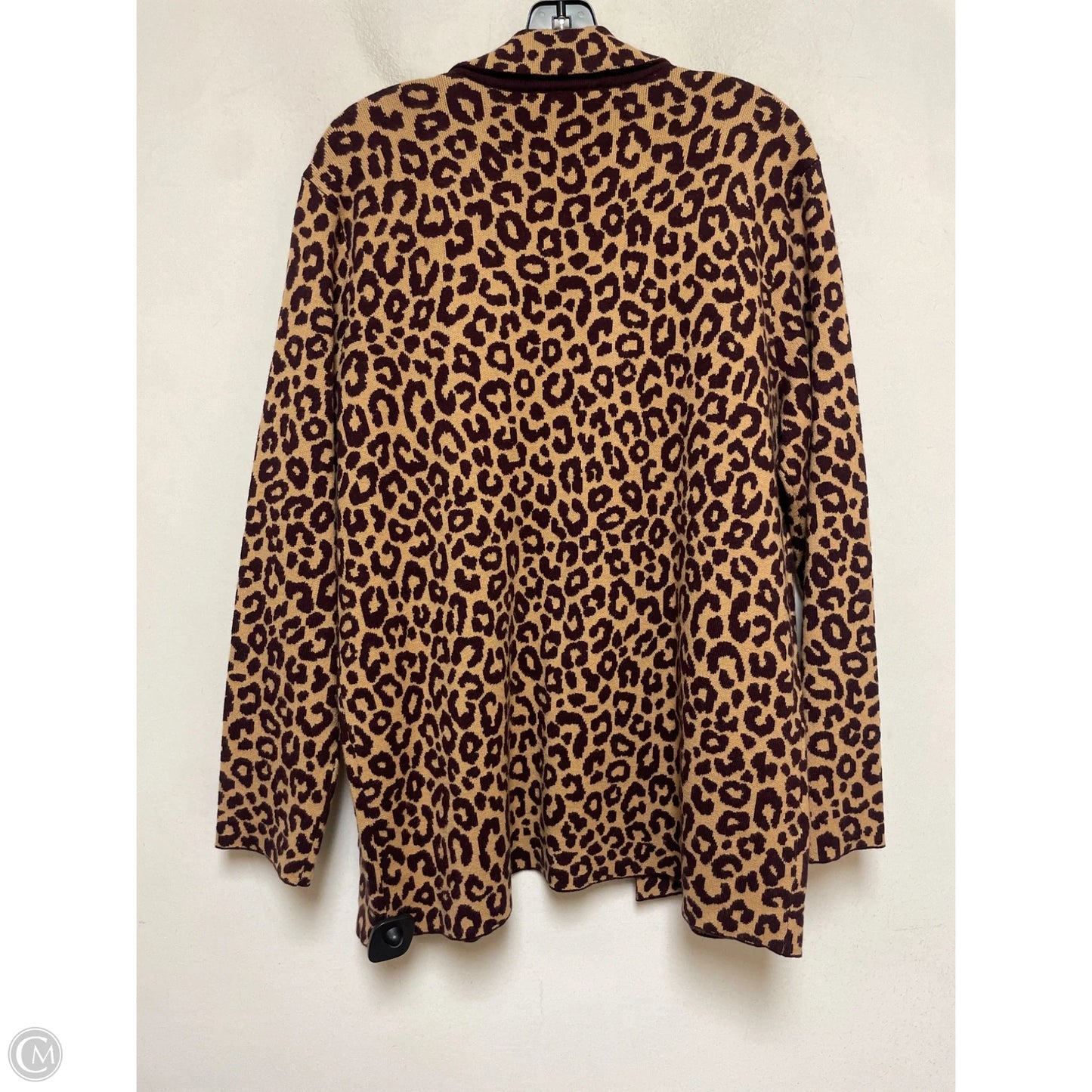 Cardigan By Ann Taylor In Animal Print, Size: L
