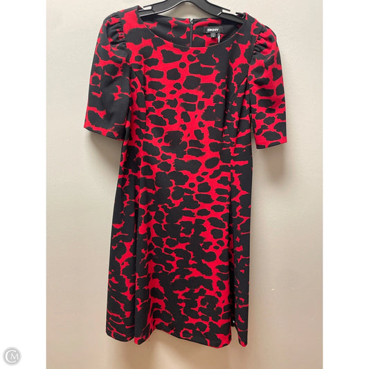 Dress Casual Short By Dkny In Black & Red, Size: M
