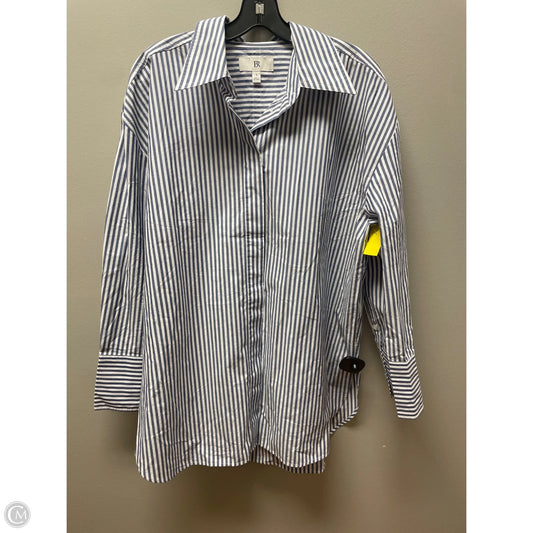 Top Long Sleeve By Banana Republic In Striped Pattern, Size: L
