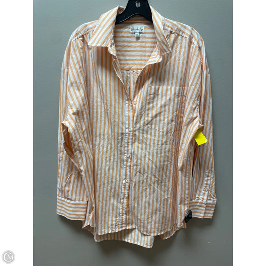 Top Long Sleeve By Wonderly In Striped Pattern, Size: Xl