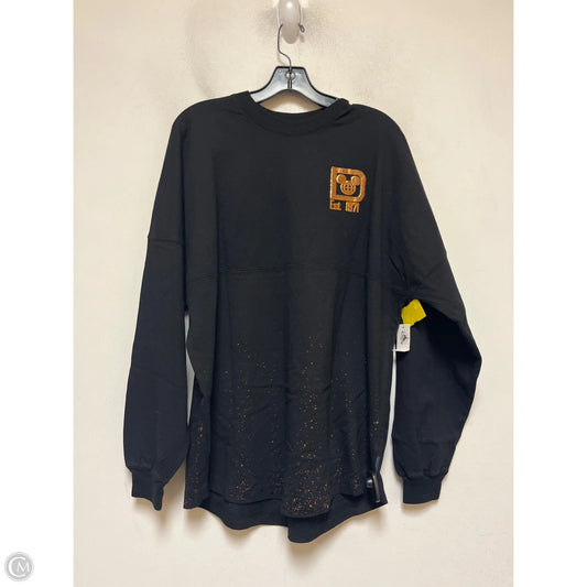 Top Long Sleeve By Disney Store In Black & Gold, Size: M