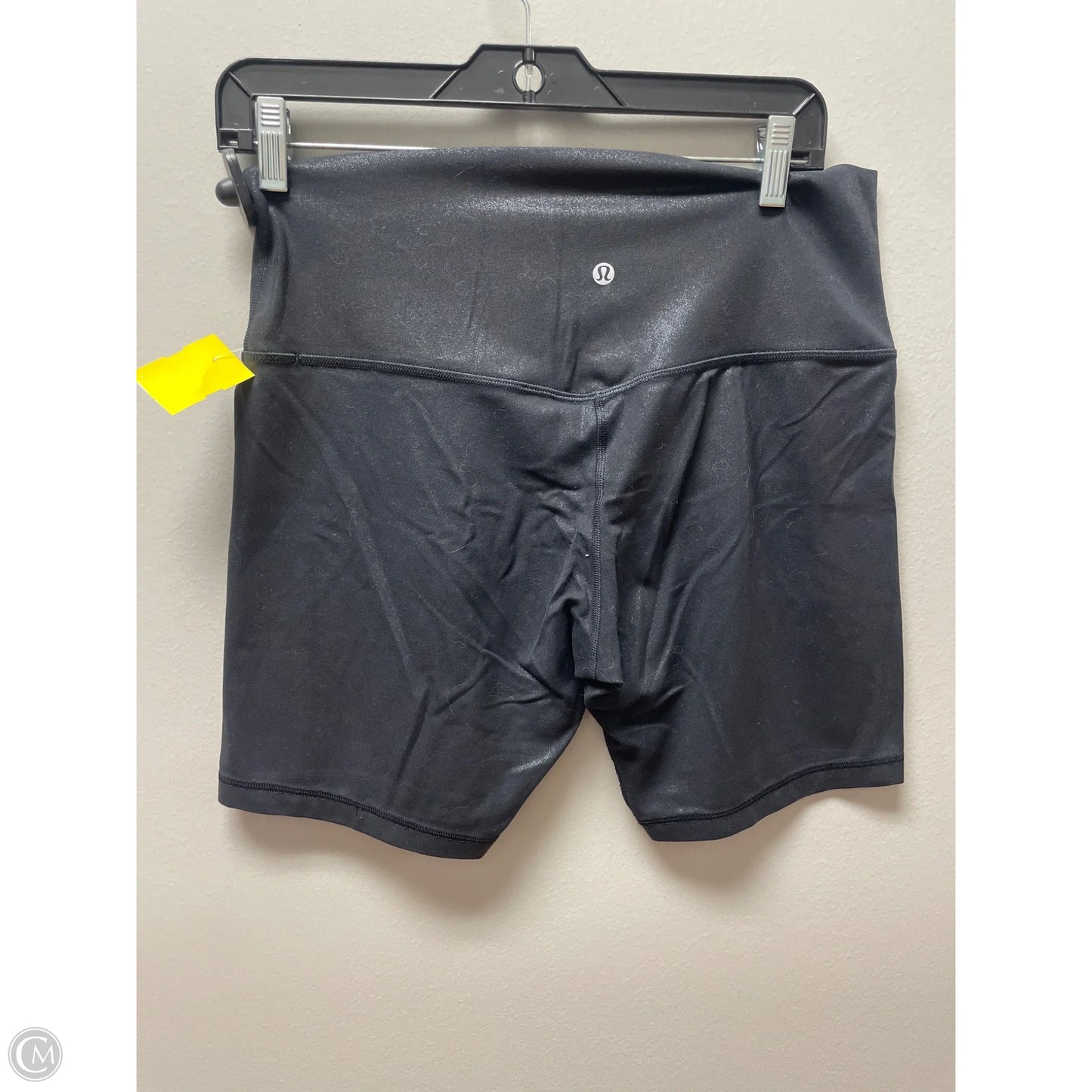 Athletic Shorts By Lululemon In Black & Silver, Size: 12