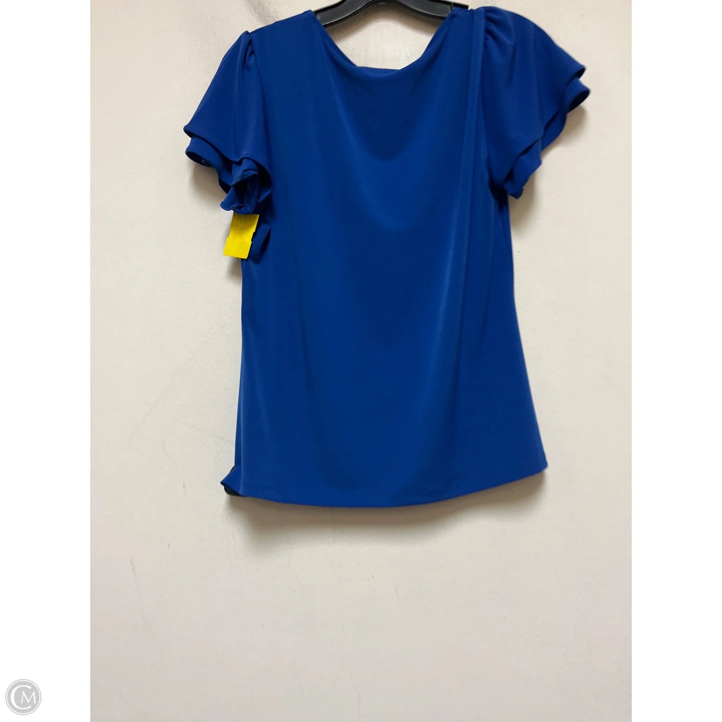 Top Short Sleeve By Calvin Klein In Blue, Size: M
