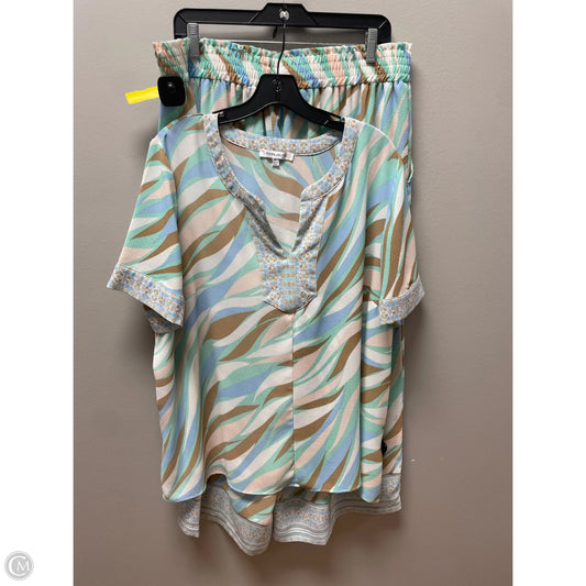 Pants Set 2pc By Rose And Olive In Blue & Green, Size: 2x