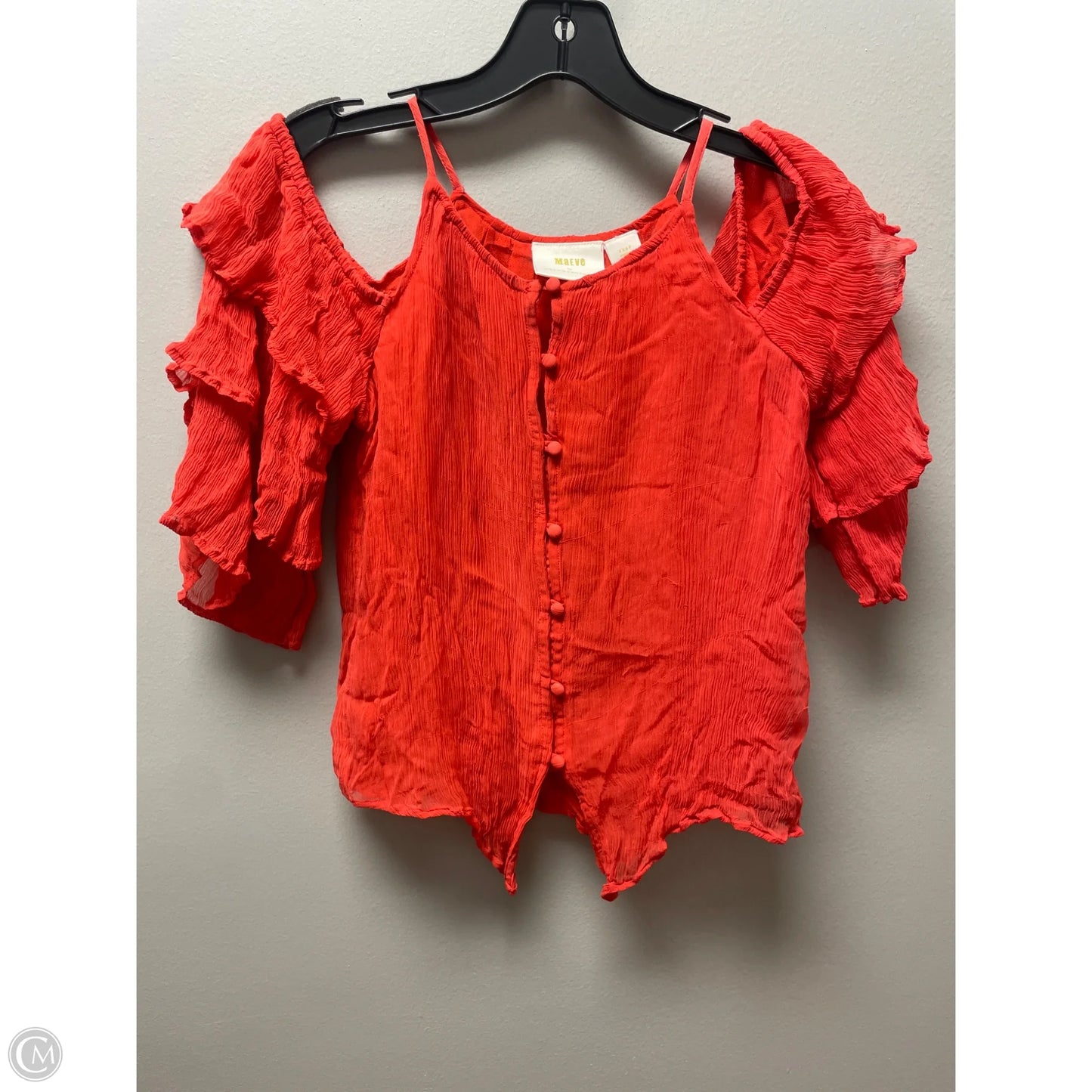 Top Short Sleeve By Maeve In Orange, Size: Xxs