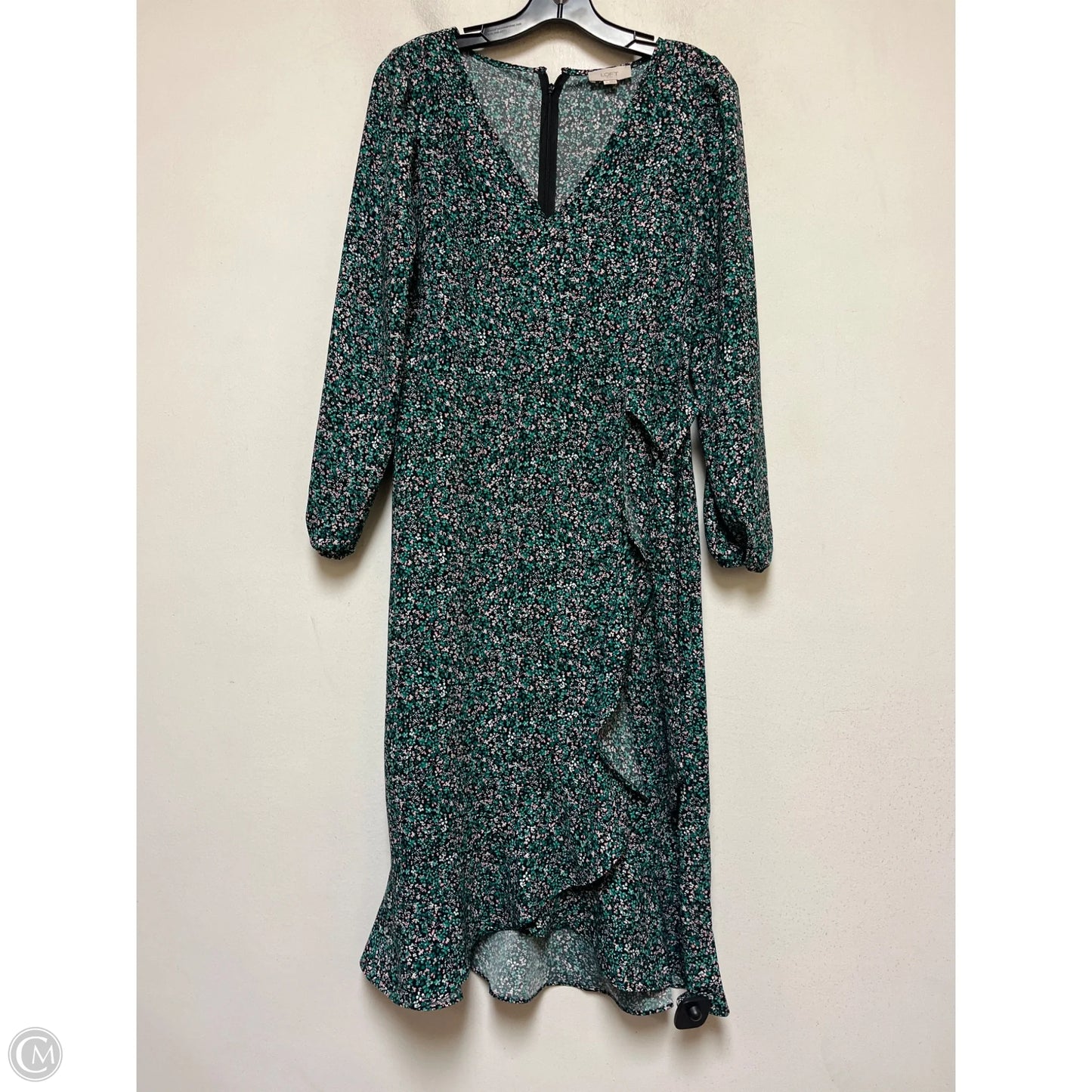 Dress Casual Midi By Loft In Floral Print, Size: Xs