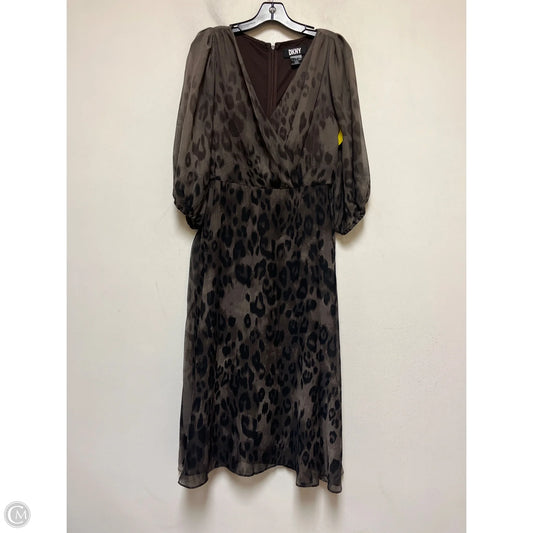 Dress Casual Midi By Dkny In Animal Print, Size: S