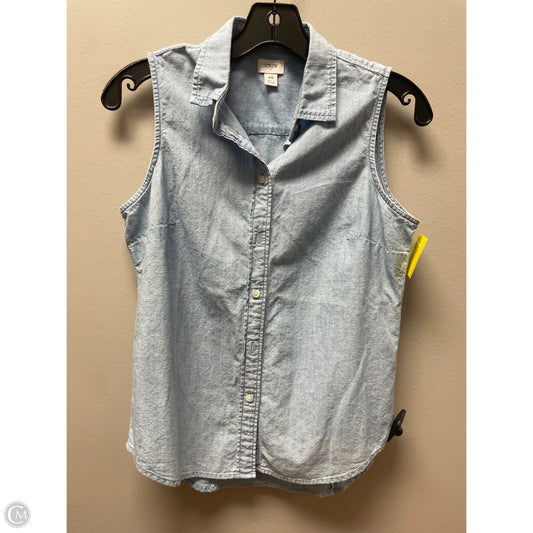 Top Sleeveless By J. Crew In Blue Denim, Size: Xs