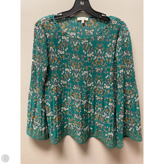 Top Long Sleeve By Max Studio In Green, Size: S
