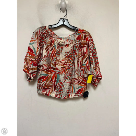 Top Short Sleeve By Melloday In Tropical Print, Size: S