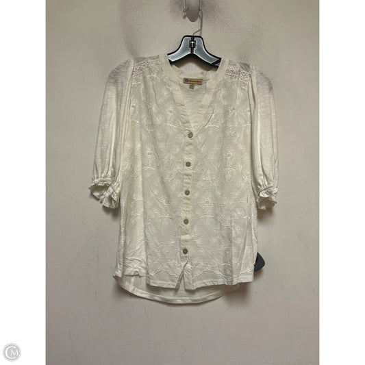 Top Short Sleeve By Democracy In White, Size: Xs