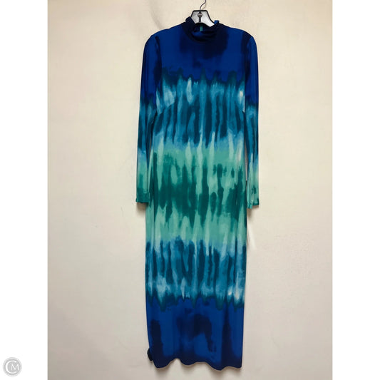 Dress Casual Maxi By Donna Morgan In Blue & Green, Size: M