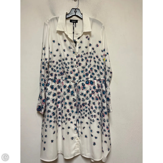 Dress Casual Midi By Dkny In Floral Print, Size: M