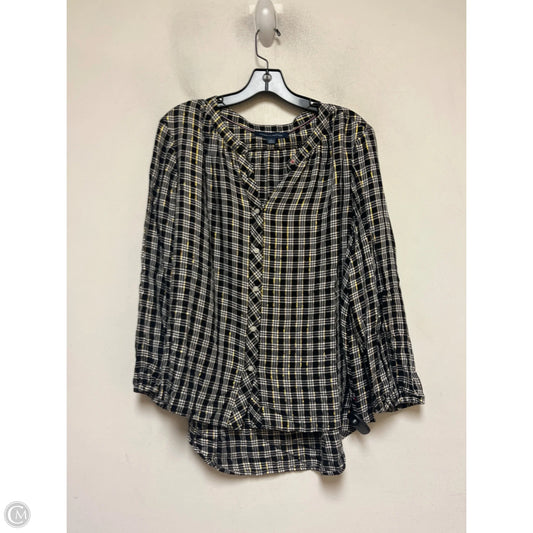 Top Long Sleeve By Tommy Hilfiger In Plaid Pattern, Size: Xl