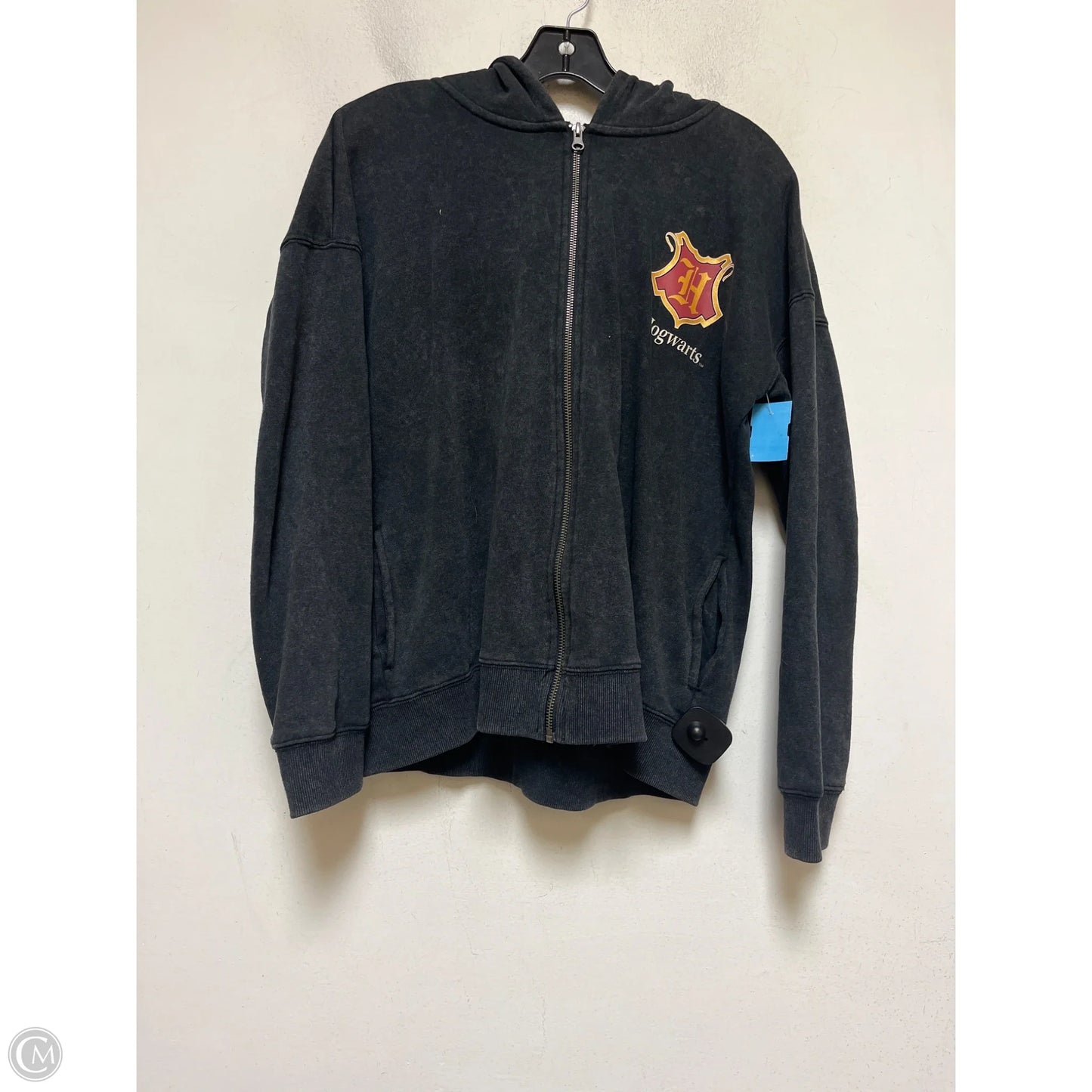 Sweatshirt Hoodie By Clothes Mentor In Grey, Size: M