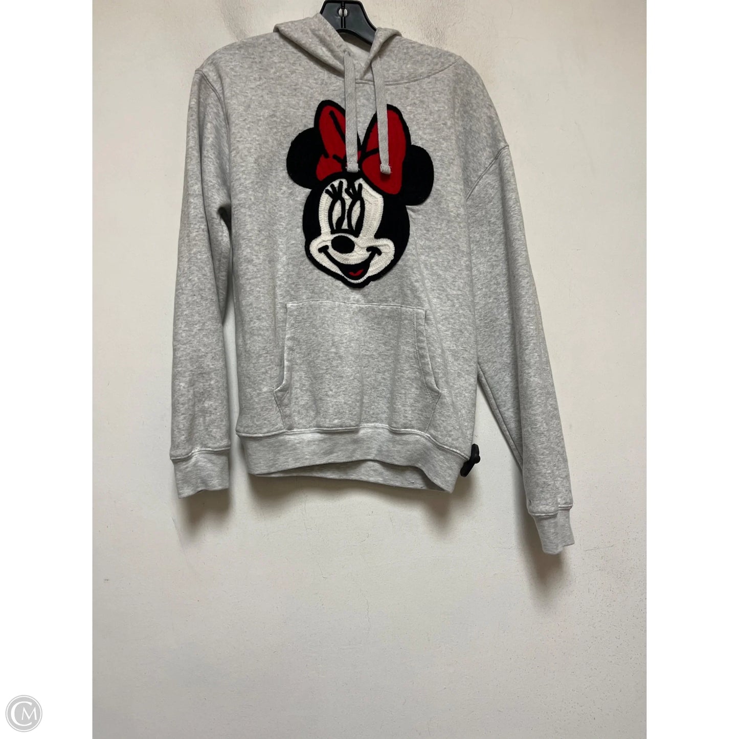 Sweatshirt Hoodie By Disney In Grey & Red, Size: S