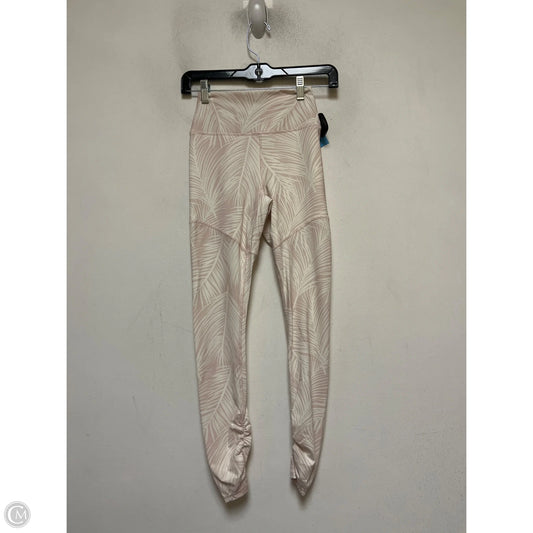 Athletic Leggings By Spiritual Gangster In Cream & Pink, Size: S