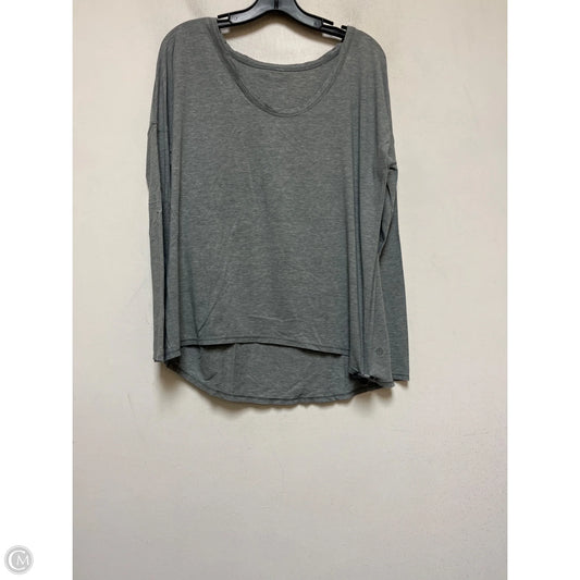 Athletic Top Long Sleeve Crewneck By Lululemon In Grey, Size: M