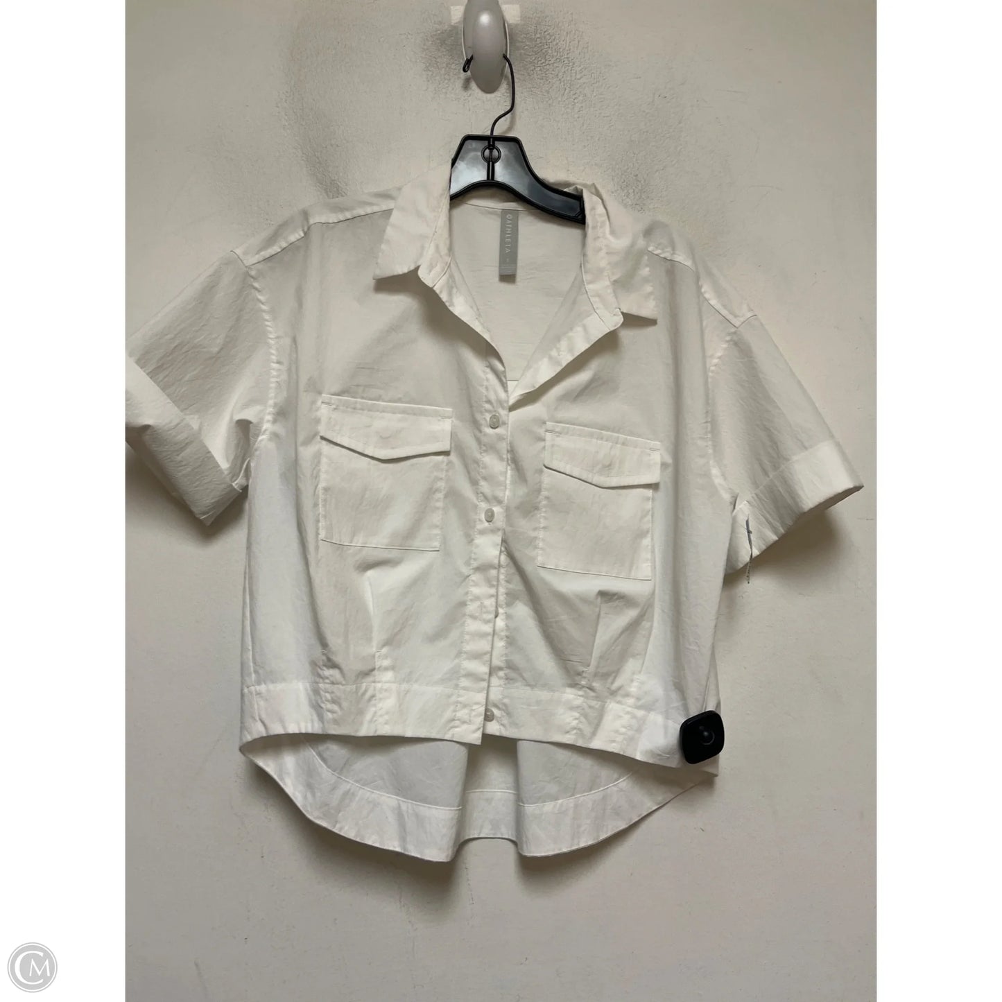 Athletic Top Short Sleeve By Athleta In White, Size: S