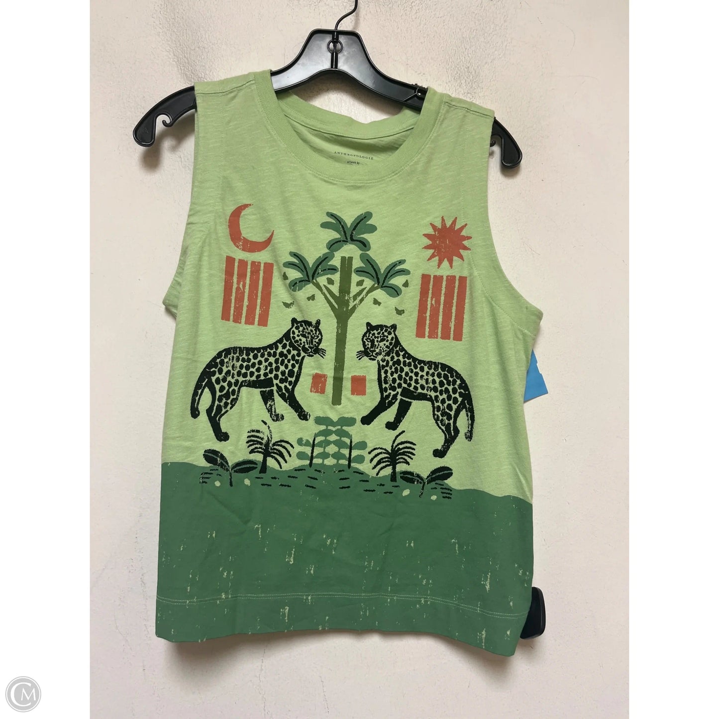 Top Sleeveless By Anthropologie In Animal Print, Size: Xs