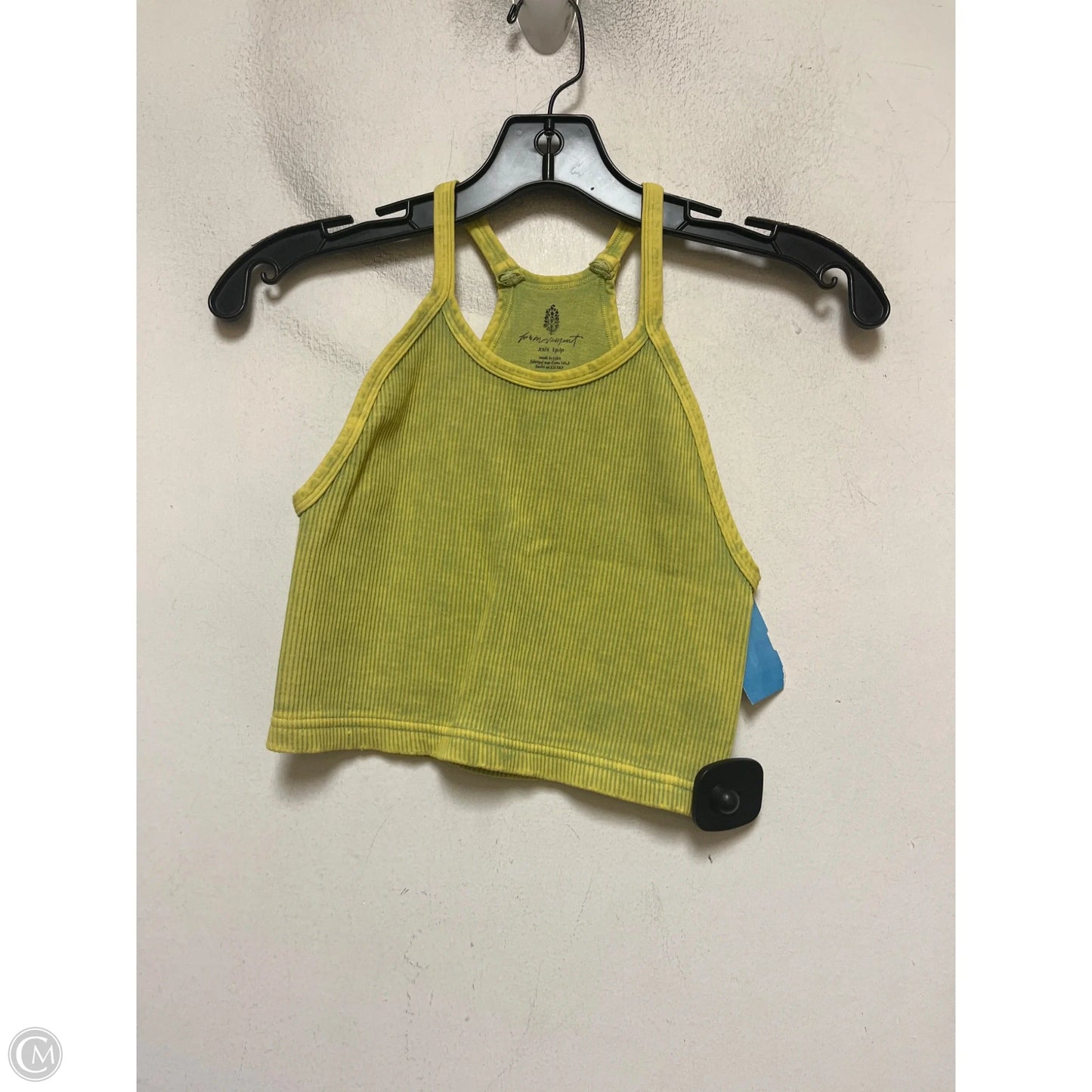 Top Sleeveless Basic By Free People In Green & Yellow, Size: Xs