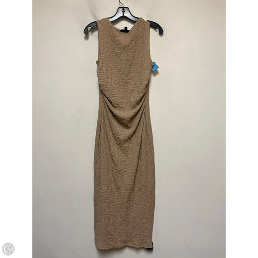 Dress Casual Midi By See You Monday In Tan, Size: Xl