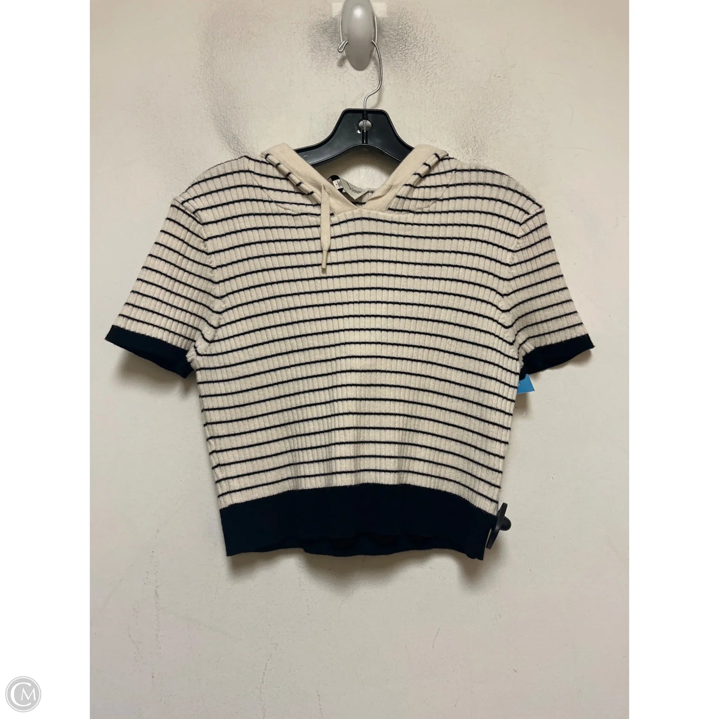 Top Short Sleeve By Freshman In Striped Pattern, Size: L