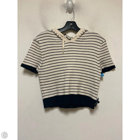 Top Short Sleeve By Freshman In Striped Pattern, Size: L