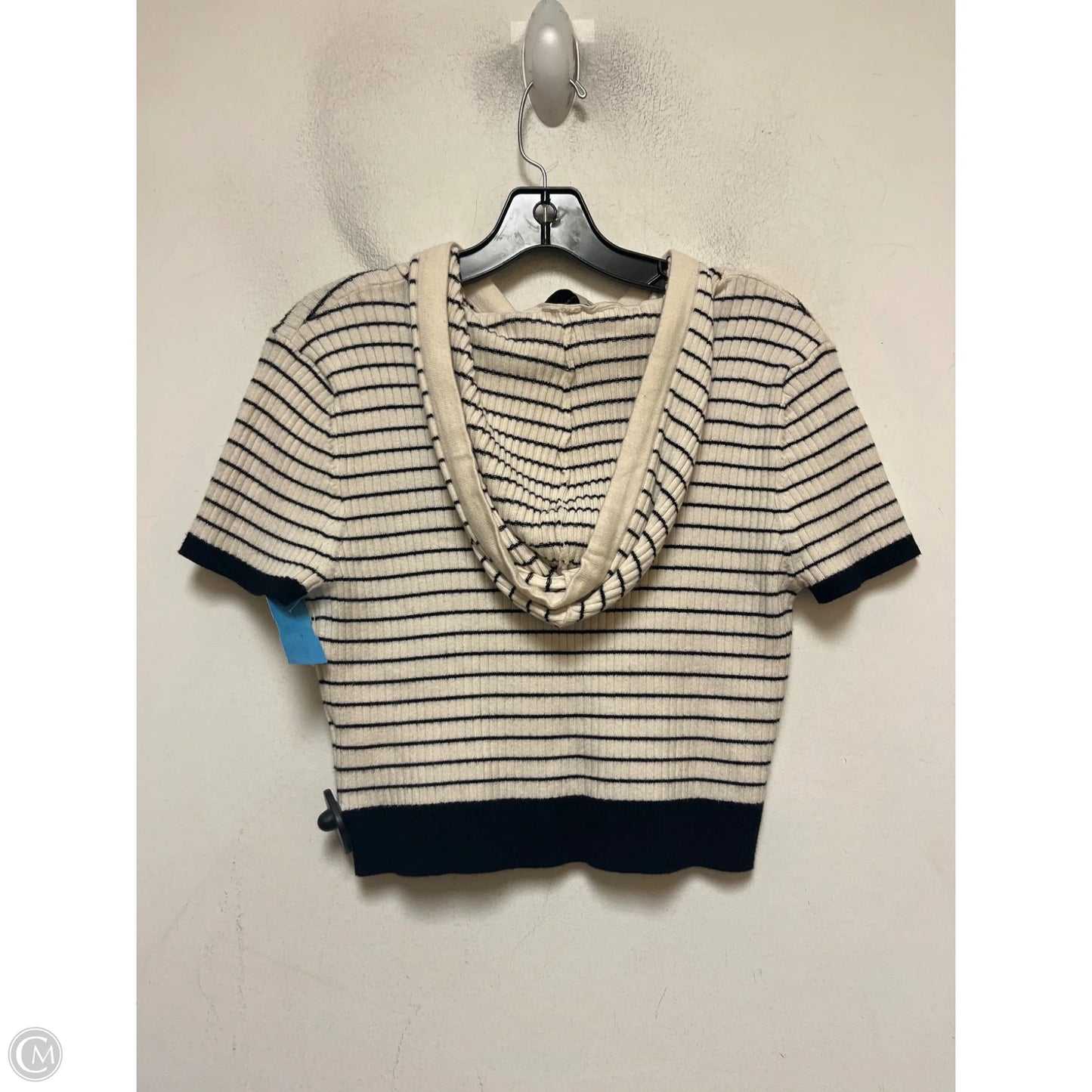 Top Short Sleeve By Freshman In Striped Pattern, Size: L