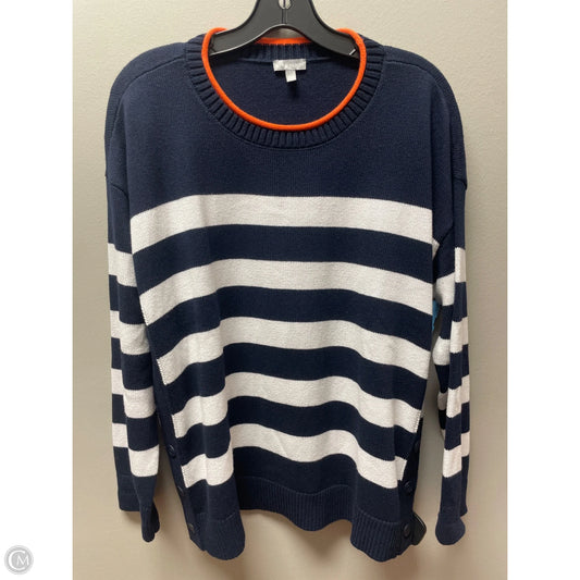 Sweater By Talbots In Blue & White, Size: Xlp