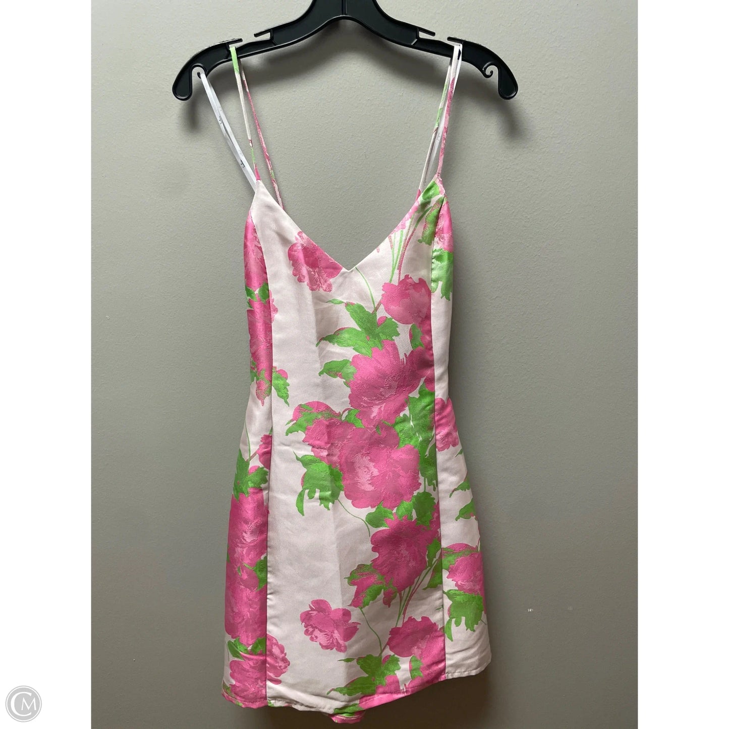 Dress Casual Short By Lulus In Green & Pink, Size: L