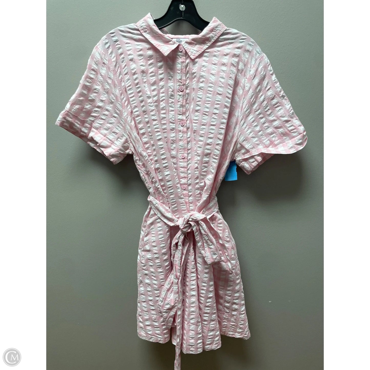 Dress Casual Short By Target-designer In Pink & White, Size: 1x