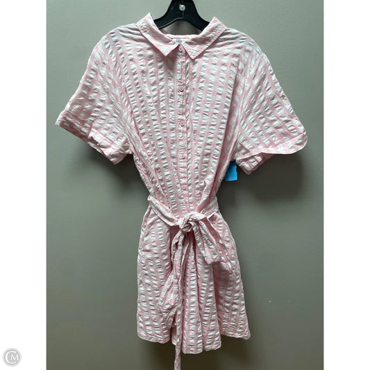 Dress Casual Short By Target-designer In Pink & White, Size: 1x