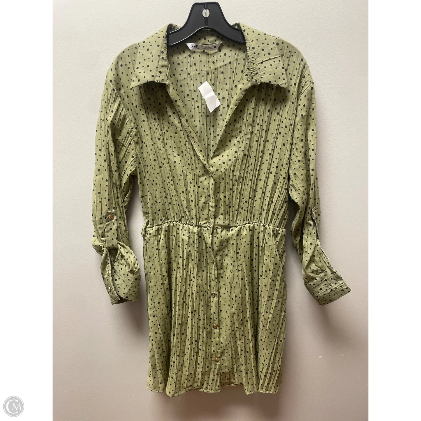 Dress Casual Short By Zara In Polkadot Pattern, Size: M