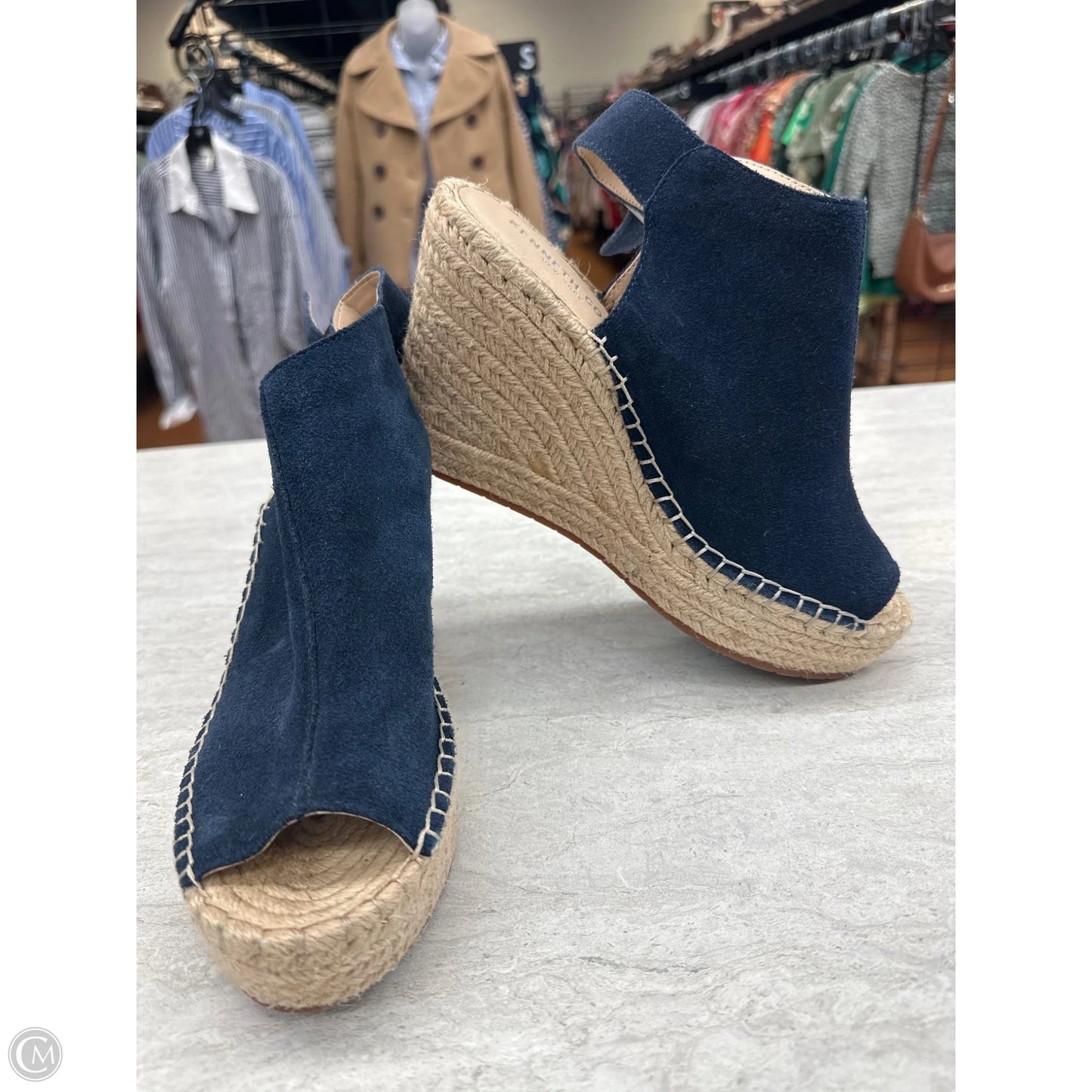 Shoes Heels Wedge By Kenneth Cole In Navy, Size: 8