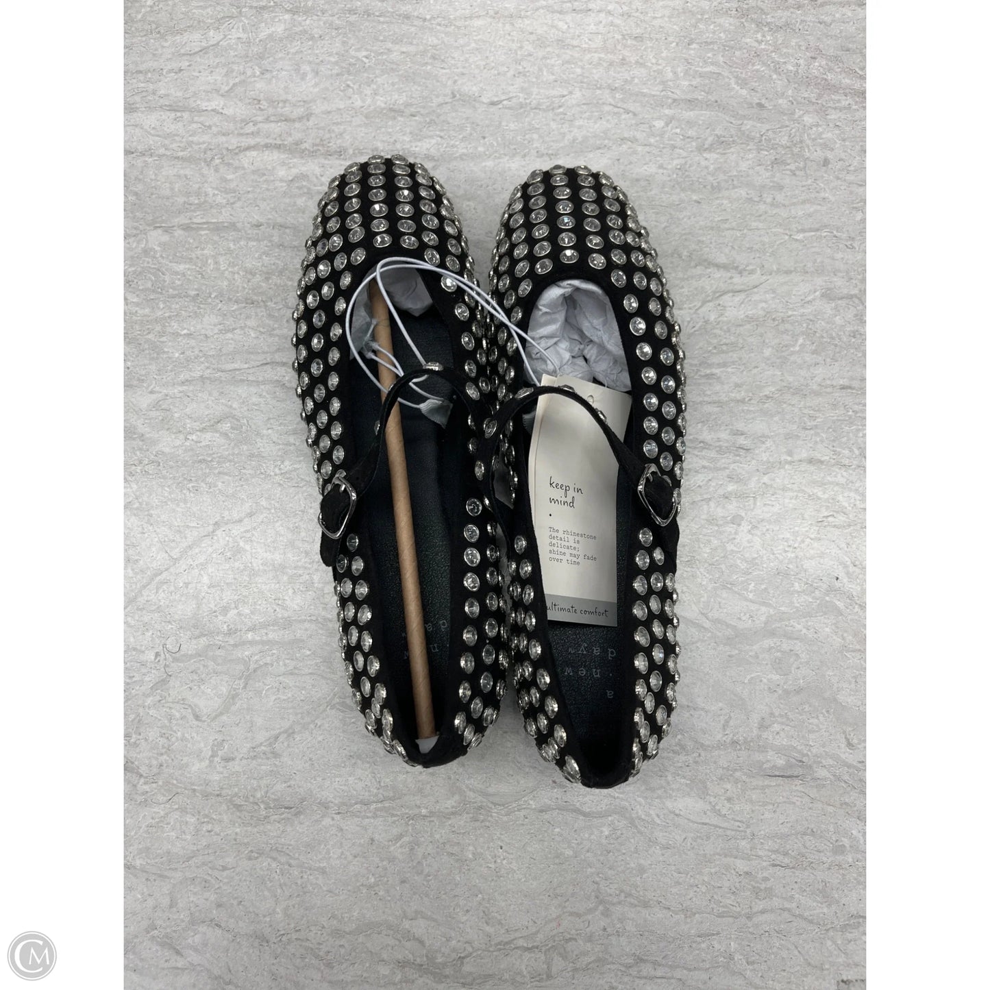 Shoes Flats By A New Day In Black & Silver, Size: 6