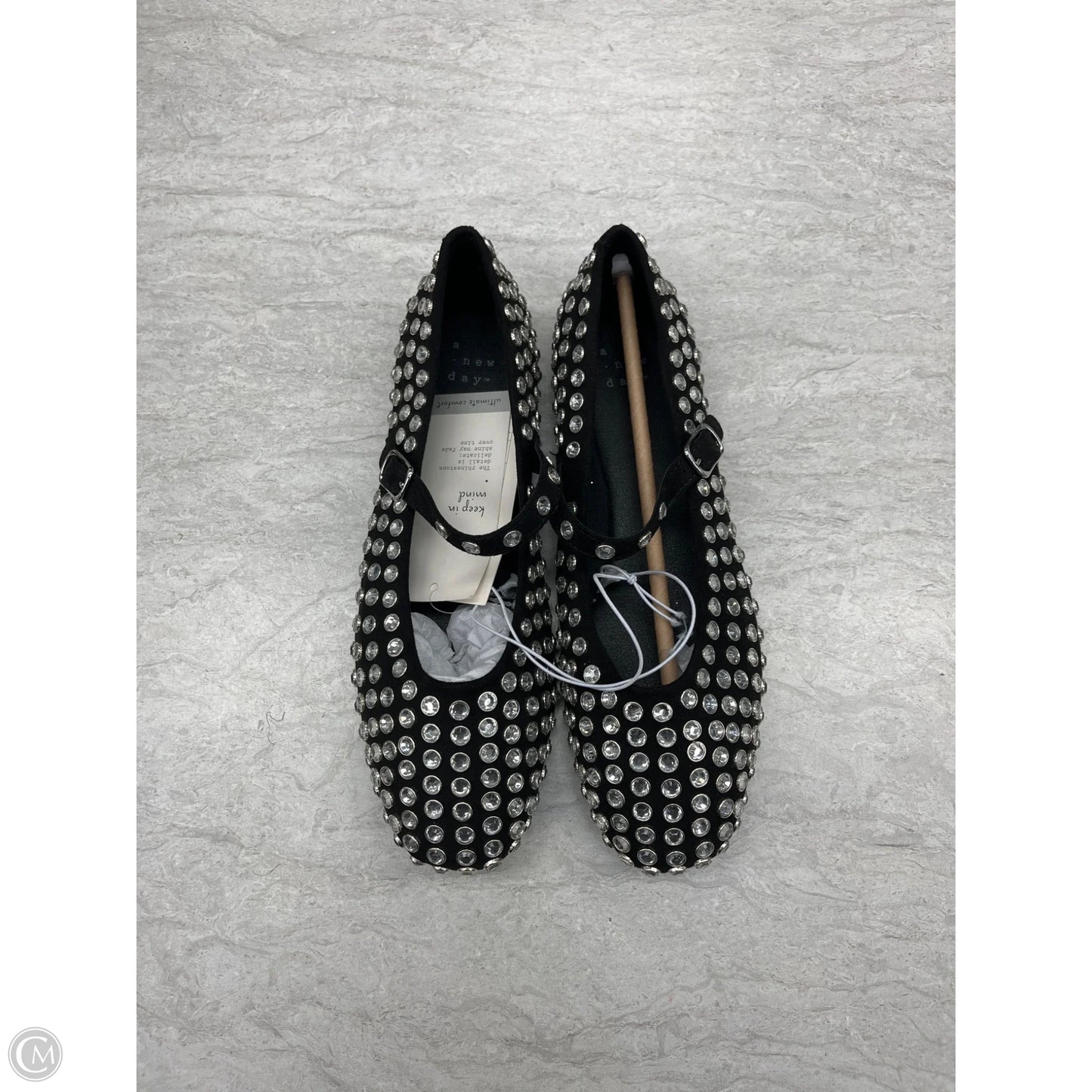 Shoes Flats By A New Day In Black & Silver, Size: 6