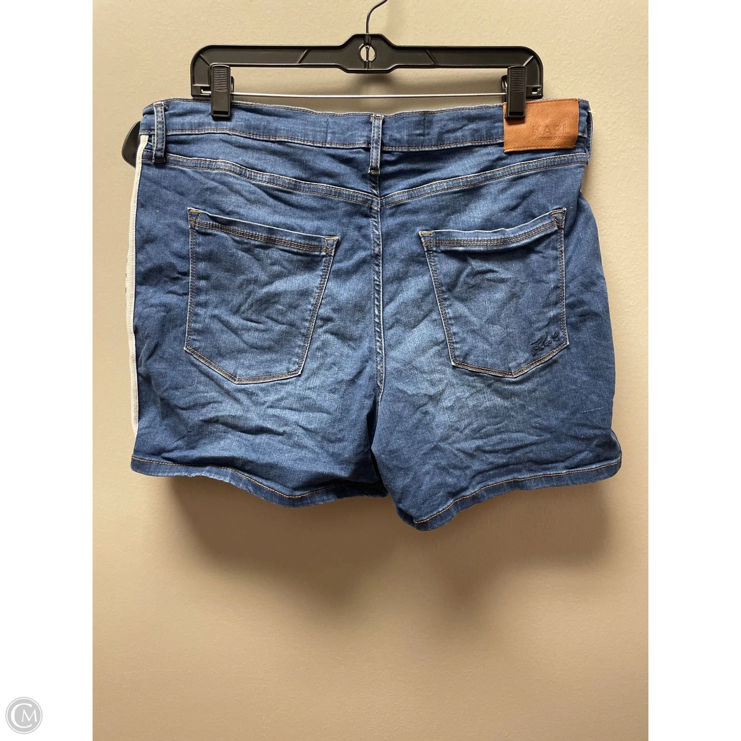 Shorts Designer By Karl Lagerfeld In Blue Denim, Size: 14