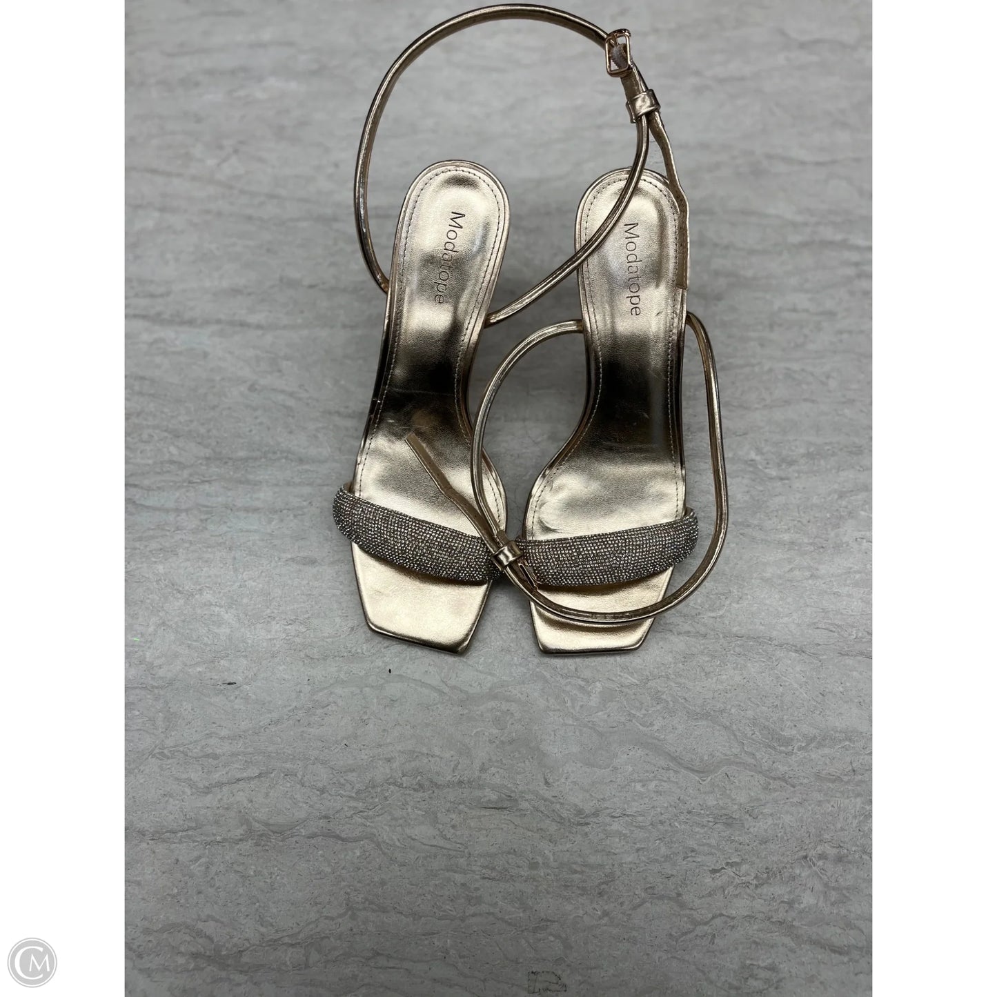 Shoes Heels Stiletto By Clothes Mentor In Gold, Size: 9