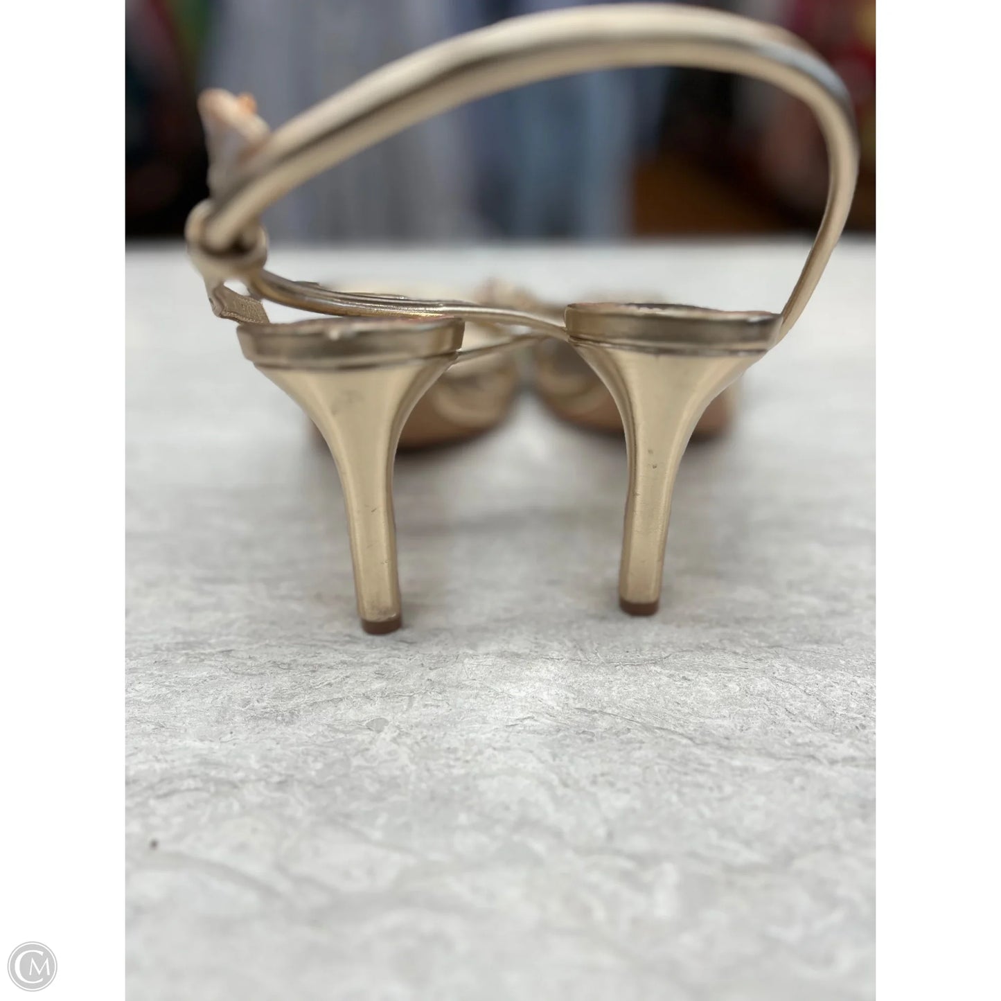 Shoes Heels Stiletto By Clothes Mentor In Gold, Size: 9