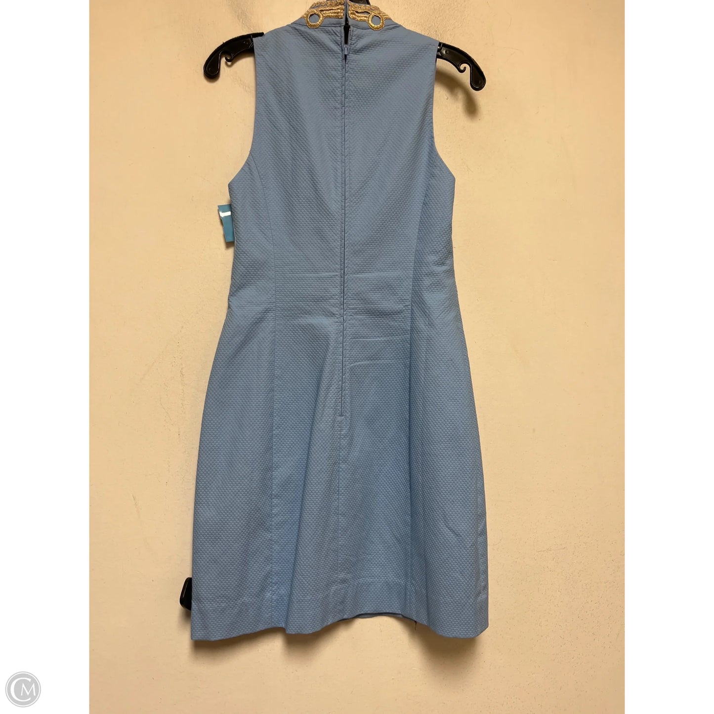 Dress Designer By Lilly Pulitzer In Blue & Gold, Size: 8