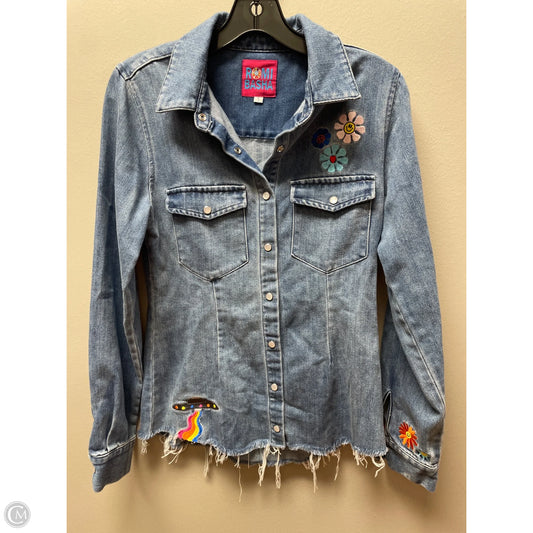 Top Long Sleeve By Clothes Mentor In Blue Denim, Size: S