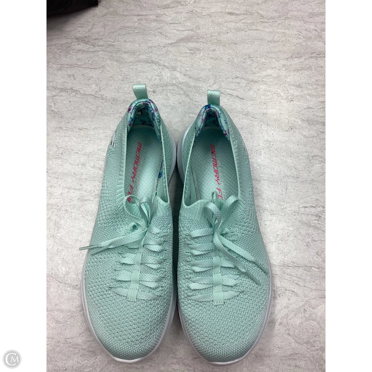 Shoes Sneakers By Skechers In Teal, Size: 7