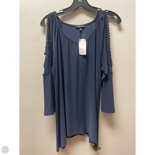 Top Long Sleeve By Sami & Jo In Navy, Size: M