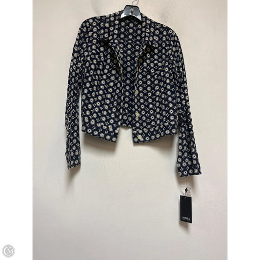Jacket Shirt By Jones New York In Blue & Tan, Size: S