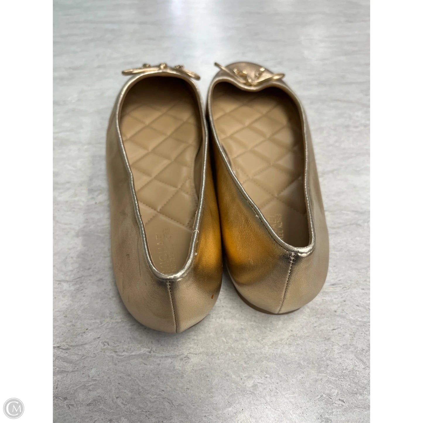 Shoes Flats By Michael By Michael Kors In Gold, Size: 9