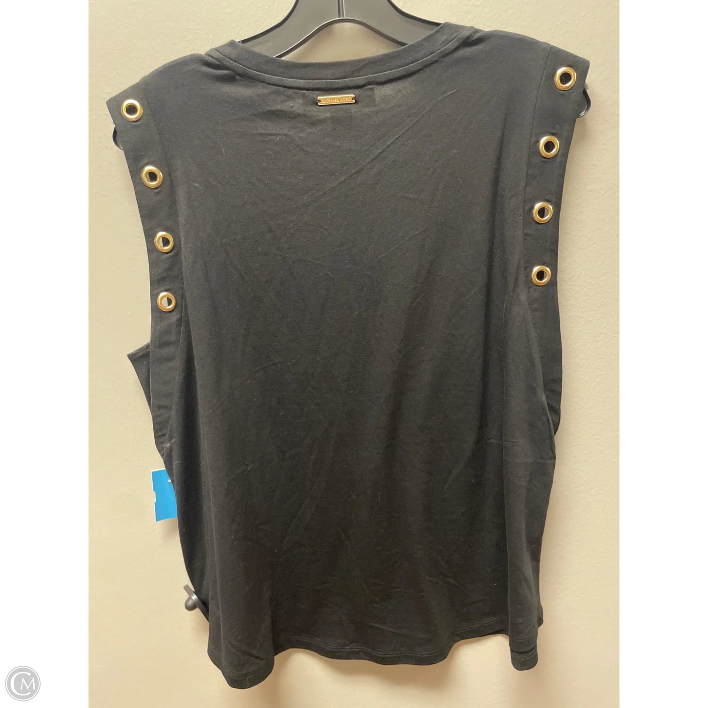 Top Sleeveless By Michael By Michael Kors In Black & Gold, Size: Xl