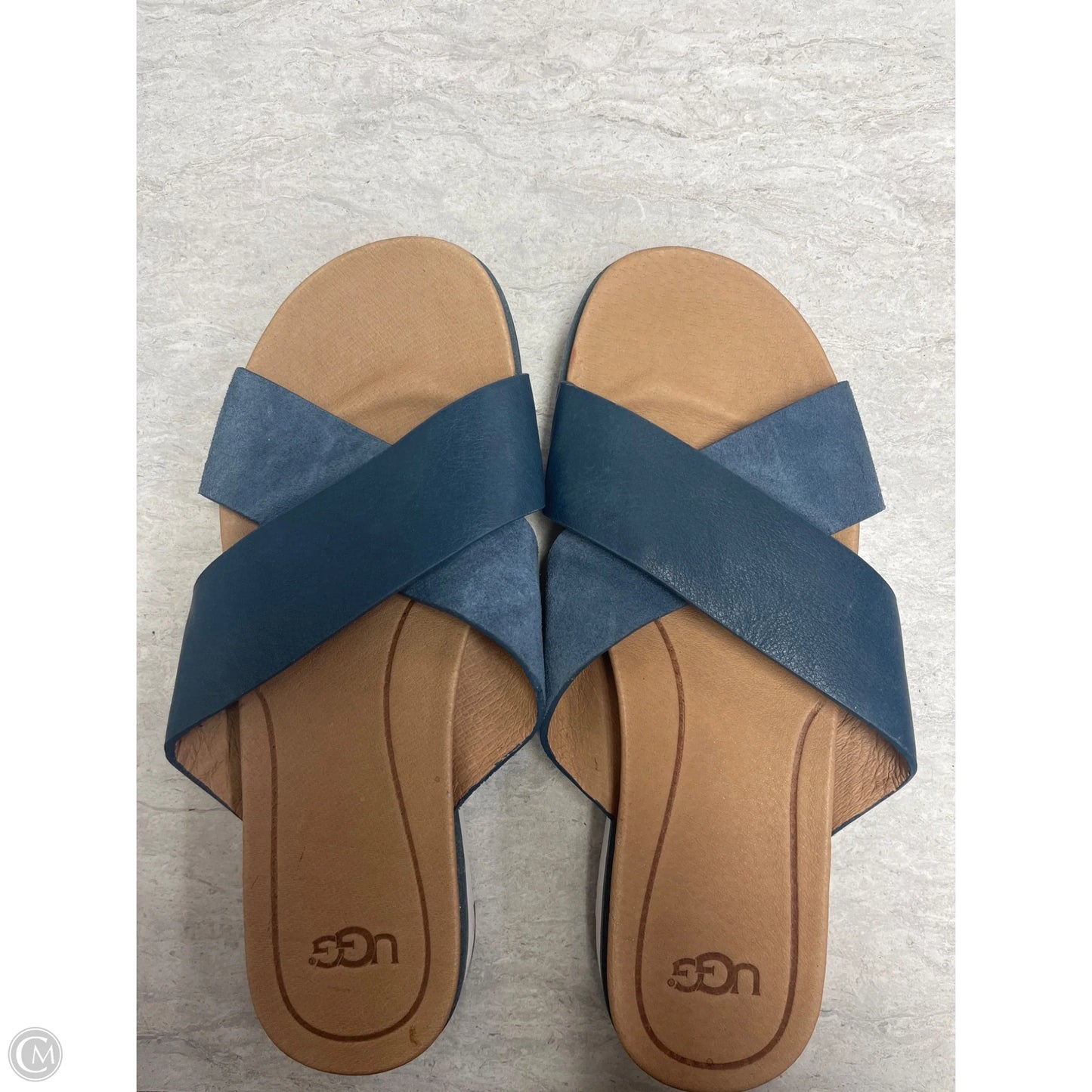 Sandals Designer By Ugg In Blue, Size: 7